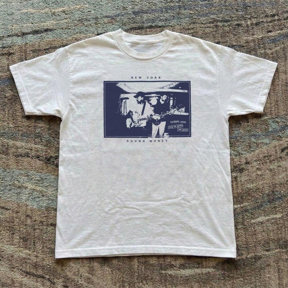 New York Sound Money Band Concert Photo Indie Retro White T-Shirt